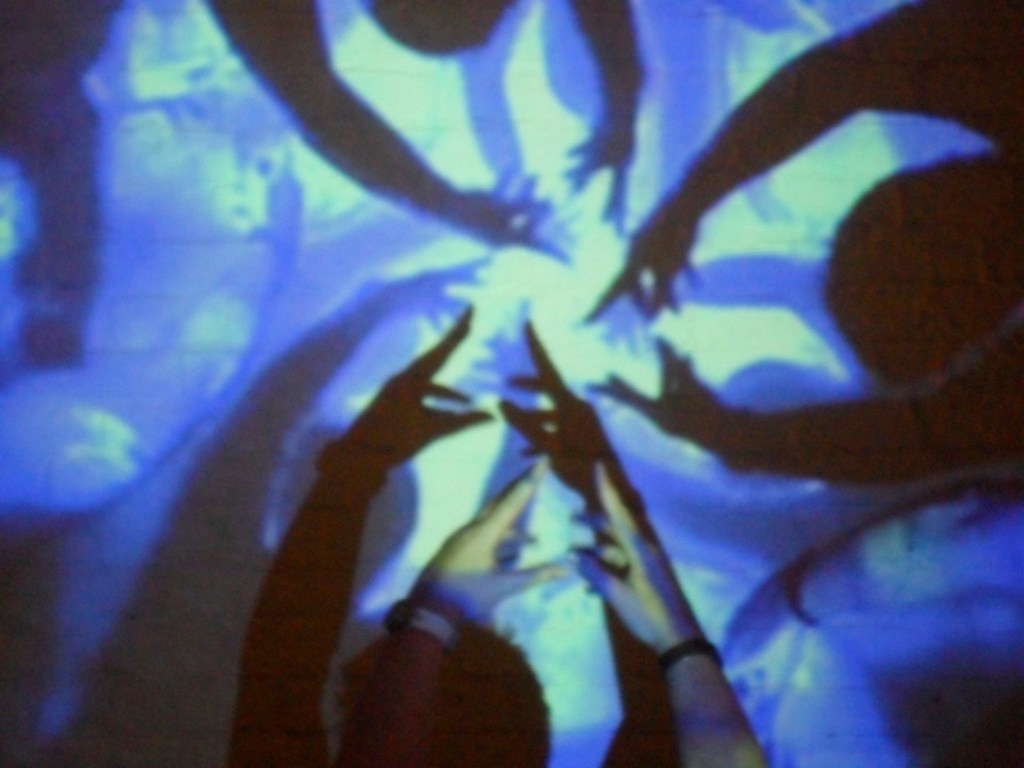 From a workshop in Reggio Emilia.  Light, projection and video camera - materials in dialogue that invite exploration of digital/virtual and multiple/real selves